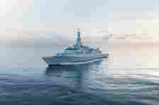 Image rendering of the River-class Canadian Surface Combatant (CSC) vessel