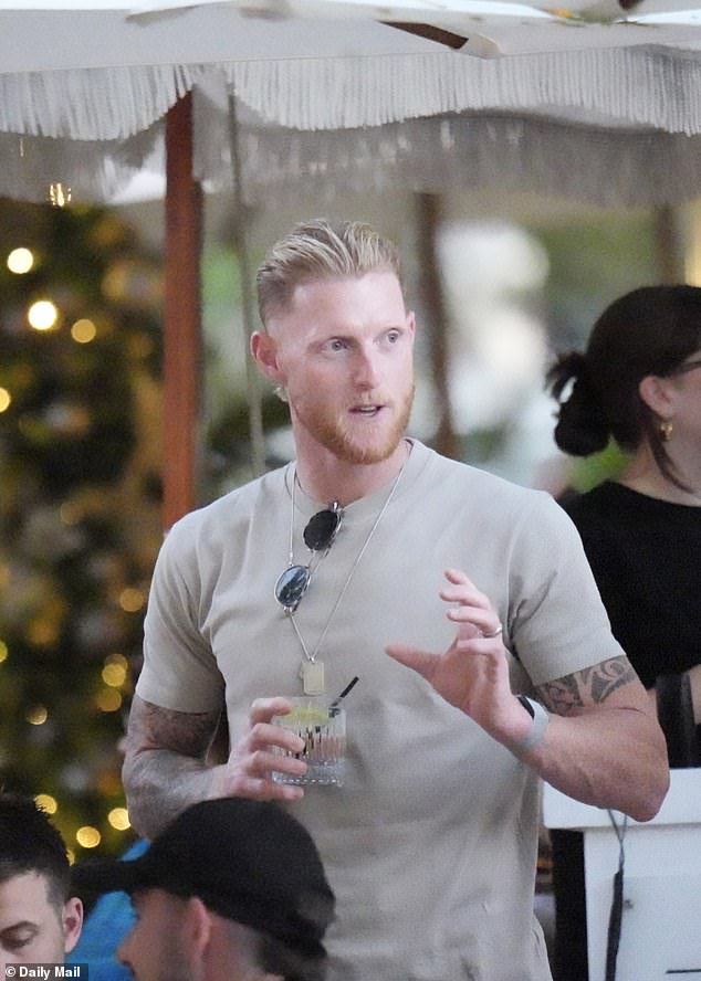 Skipper Ben Stokes is pictured during the Noosa break. It has now been claimed that some Three Lions stars drank on six days - after playing just six days of cricket in their doomed Ashes series up to that point