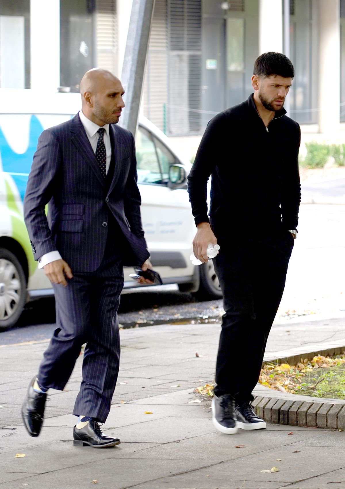 Cordina alongside Nadeem Majid heading into court 