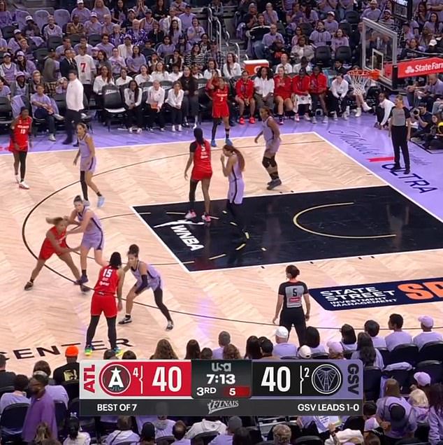 Reese then turned around and stormed off while her team had the ball in the petulant display