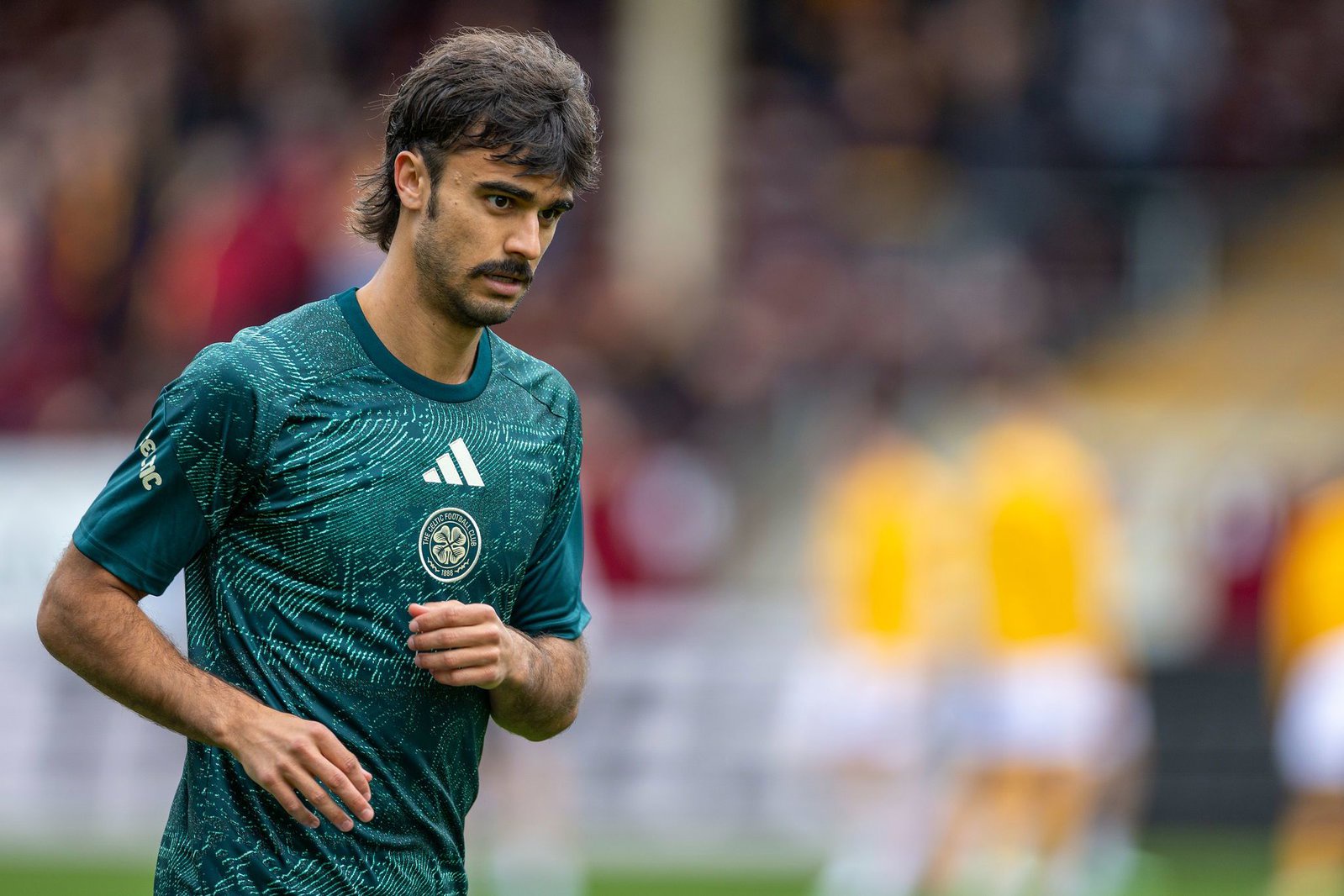 Celtic player in warm-up kit before facing Motherwell