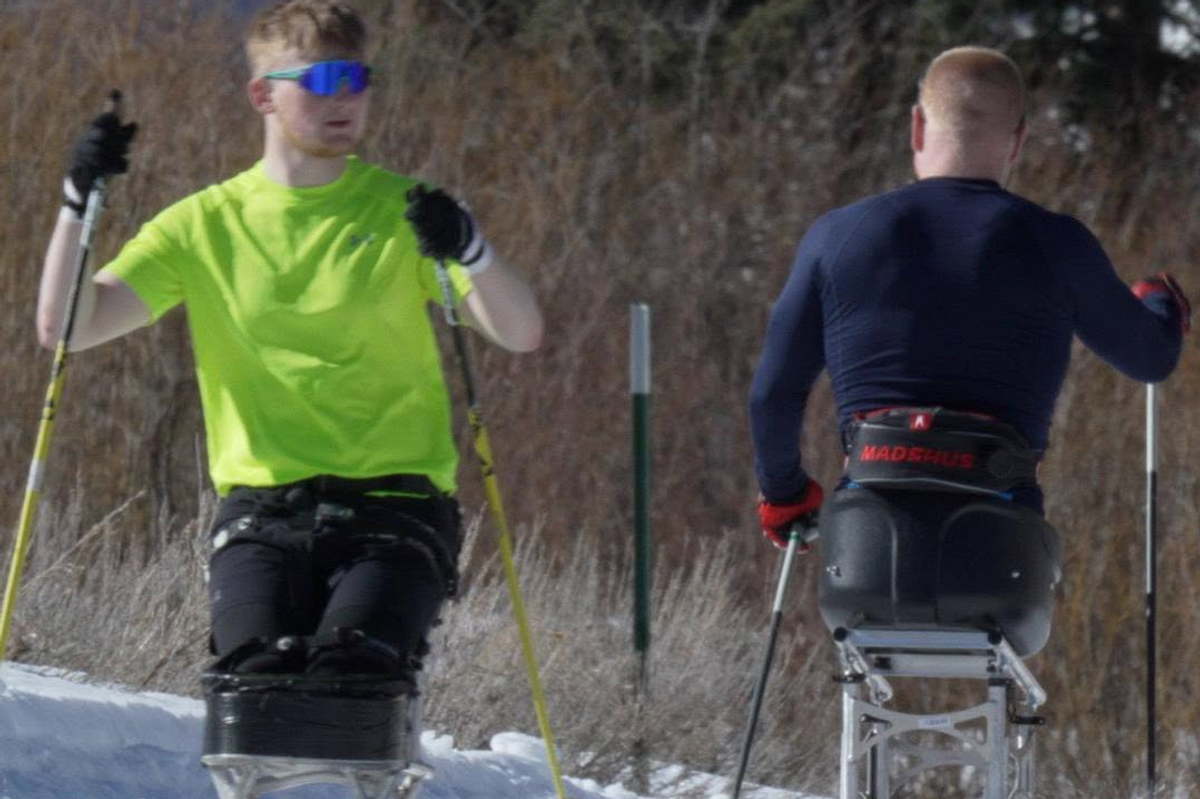 Adam Golebiewski has taken up skiing following the horror crash