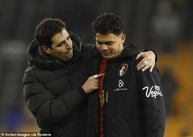 Andoni Iraola, now at Liverpool, taught Evanilson about life in the Premier League after he joined for a club-record £40million from Porto two years ago