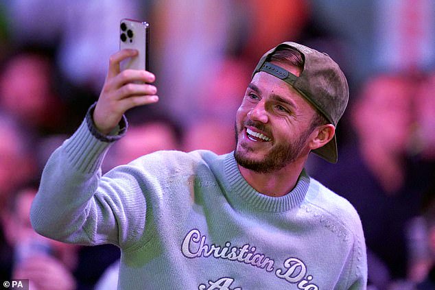 James Maddison enjoyed his down-time at the darts following the World Cup with England