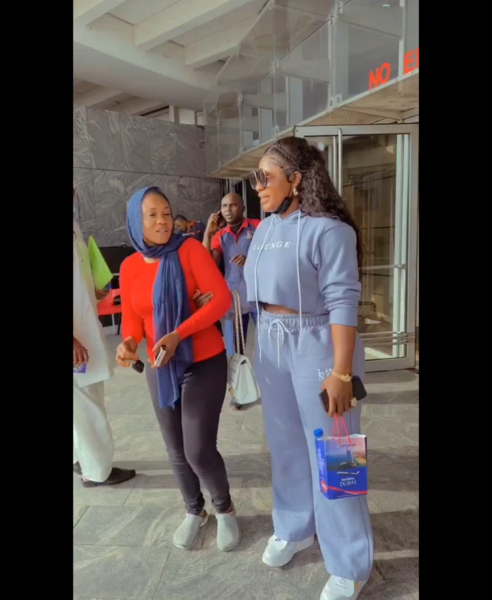 Reactions As Nana Atiku Drops New Video As She Meets With Nollywood Actress Destiny Etiko