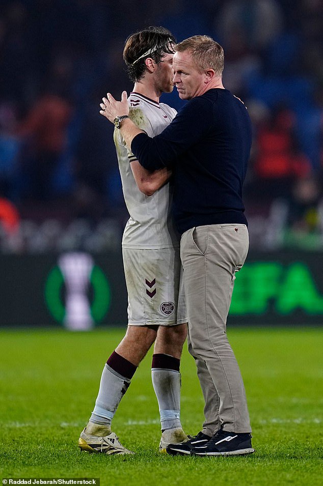 Hearts boss Wouter Vrancken (right) was pleased with his side's performance in Turkey