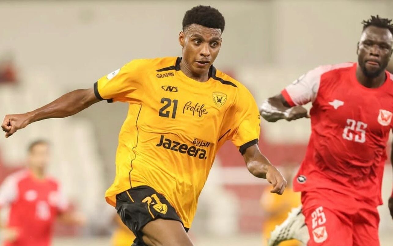 Abdulrahman Al-Mushaifri in action for Al-Qadsia SC