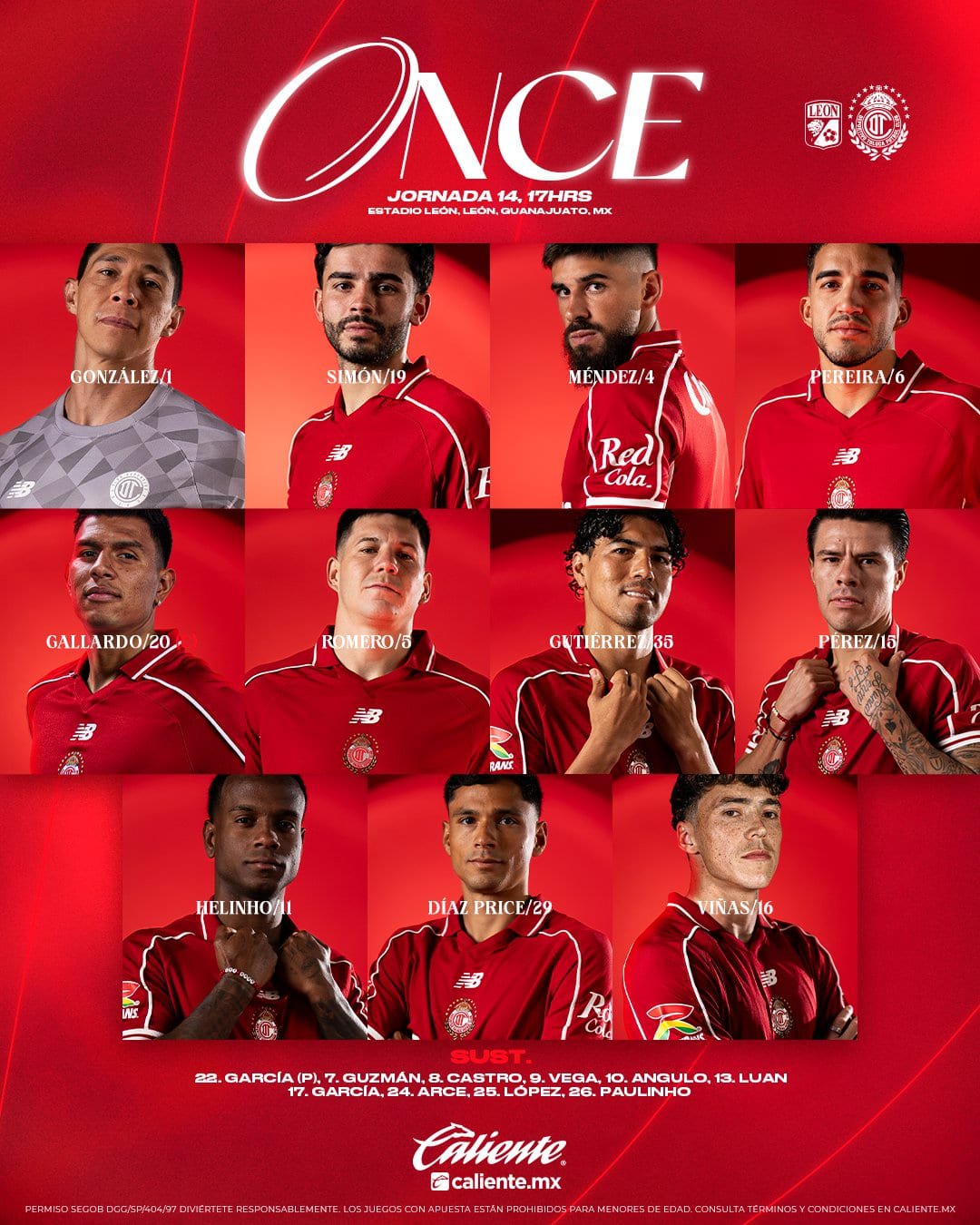 Toluca lineup