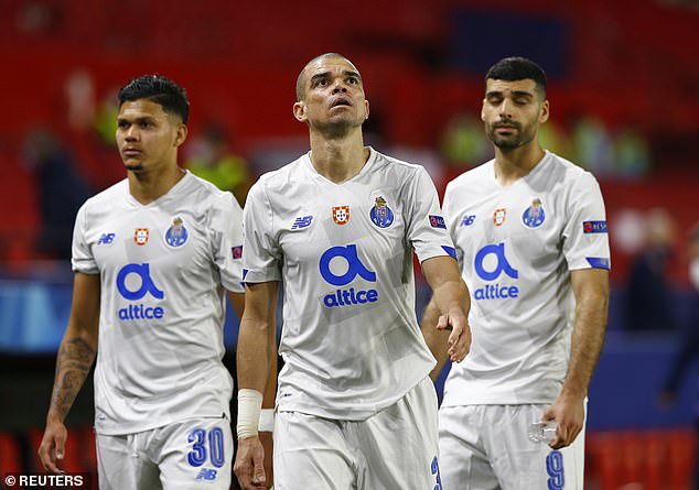 Legendary former Real Madrid centre back Pepe (centre) was the guiding light for Evanilson (left) when his Porto career took a while to get going