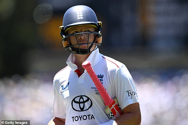 Ollie Pope trudges off at the Adelaide Oval after making just 17 in his second innings