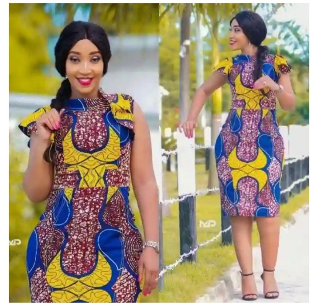 ankara short flare gowns