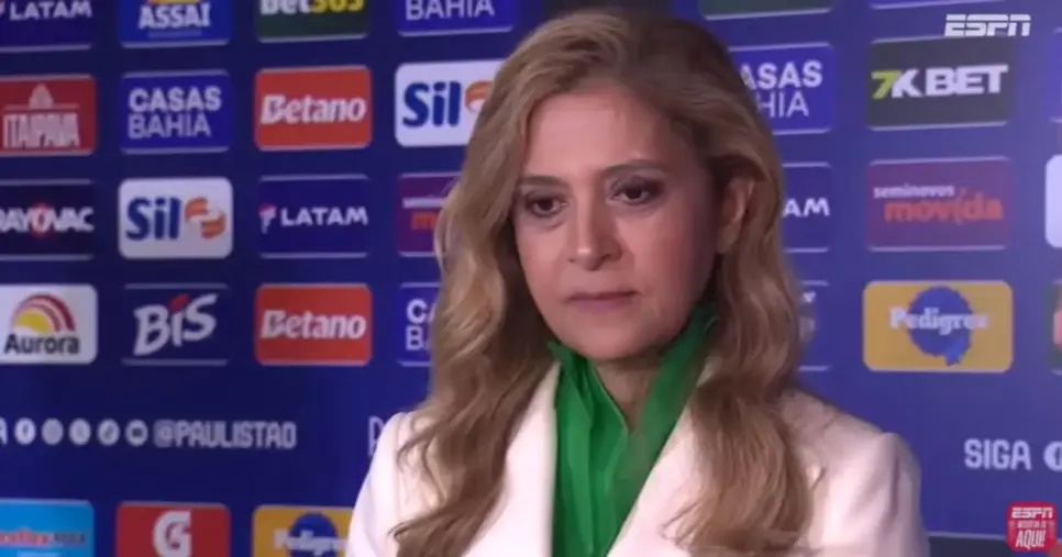 Leila Pereira no Palmeiras (Foto: ESPN/YouTube)