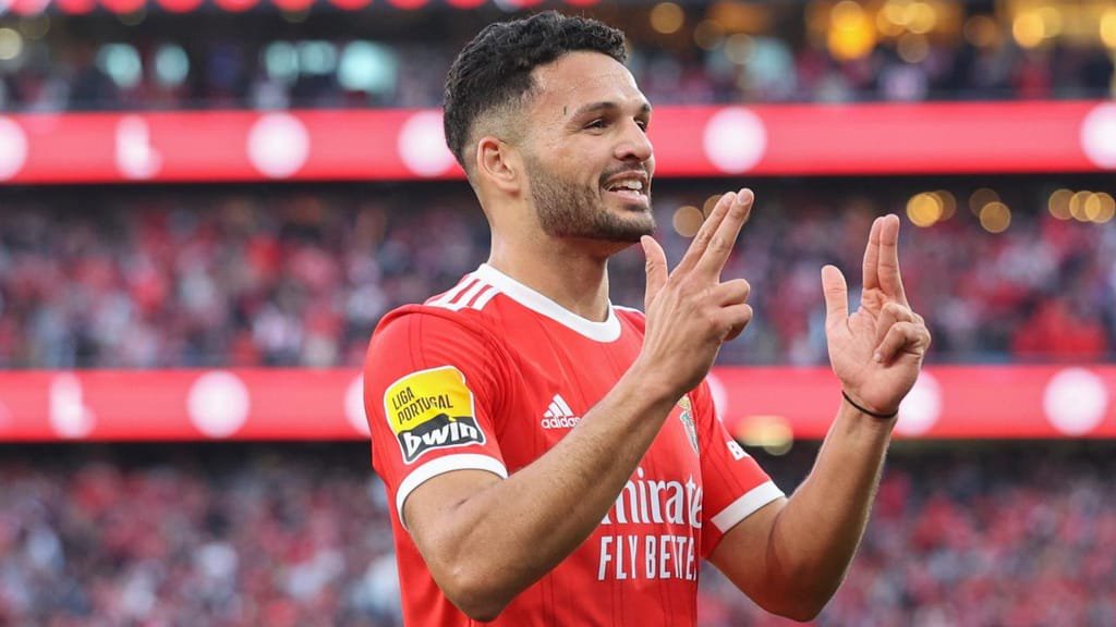 Gonçalo Ramos festeja golo no Benfica-V. Guimarães (António Cotrim/Lusa)