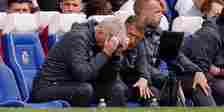 West Ham manager David Moyes looks dejected