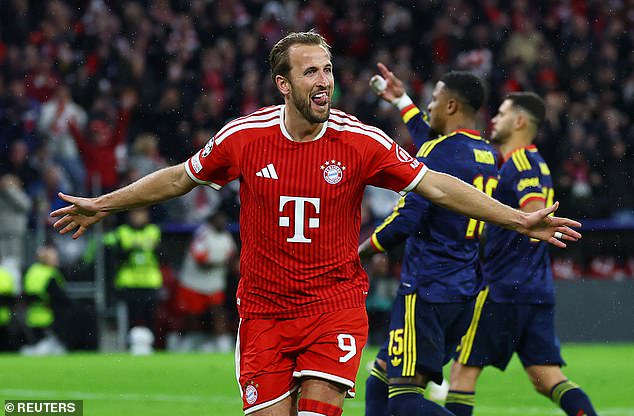 Harry Kane had put Bayern Munich in front from the penalty spot in the second half