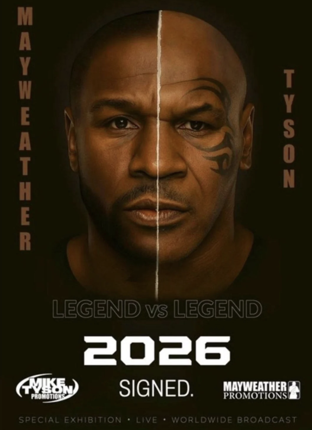 Fight poster for Floyd Mayweather vs Mike Tyson