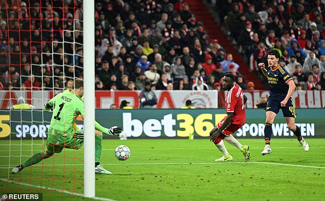 Rice latched onto a through ball and his shot had too much for Manuel Neuer