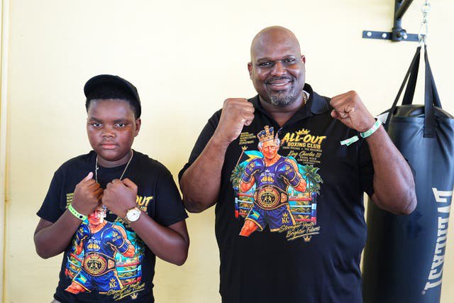The T-shirt depicted Charles as a ripped boxing champion