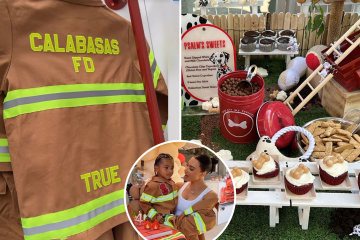 Inside Psalm West’s over-the-top firefighter-themed 4th birthday party