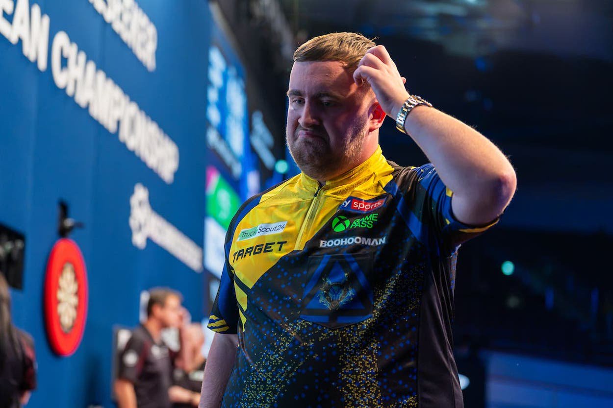 Luke Littler was dumped out of the European Championships in the quarter-finals (Sebastian Doppstadt/PDC)