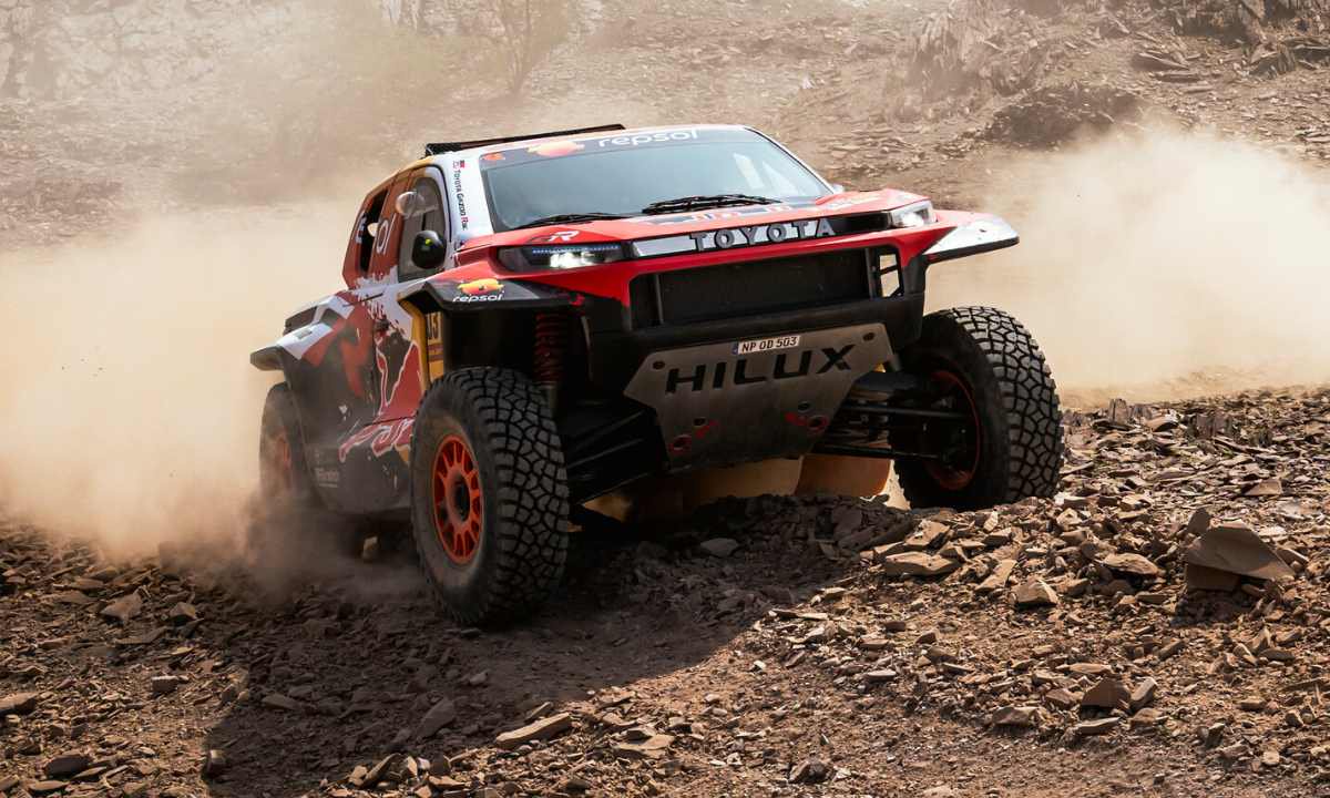 Seth Quintero of Toyota Gazoo Racing W2RC races during Stage 2 of the 2026 Dakar Rally