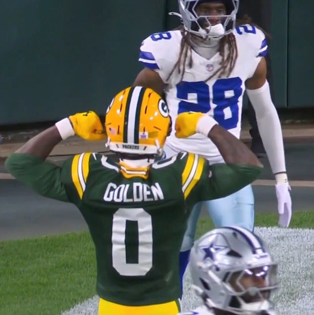 Packers star Matthew Golden was hit with a 15-yard penalty for seemingly just flexing