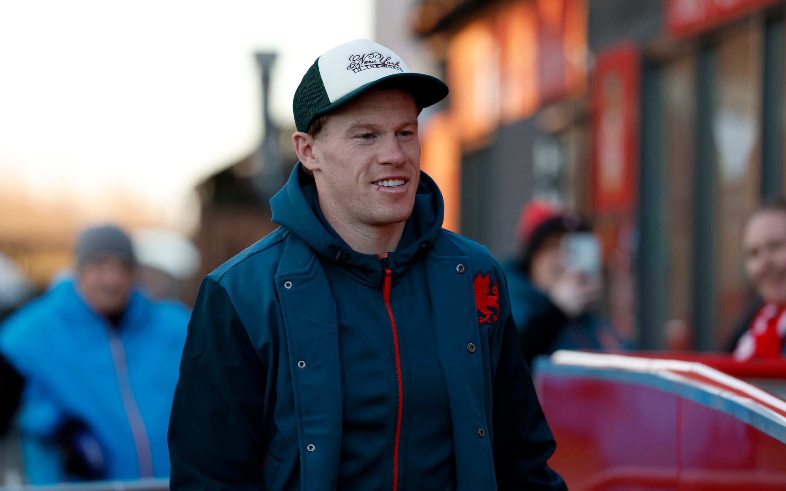 Wrexham's James McClean arrives at the ground