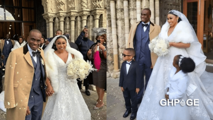 First Photos from Rita Dominic's white wedding drops