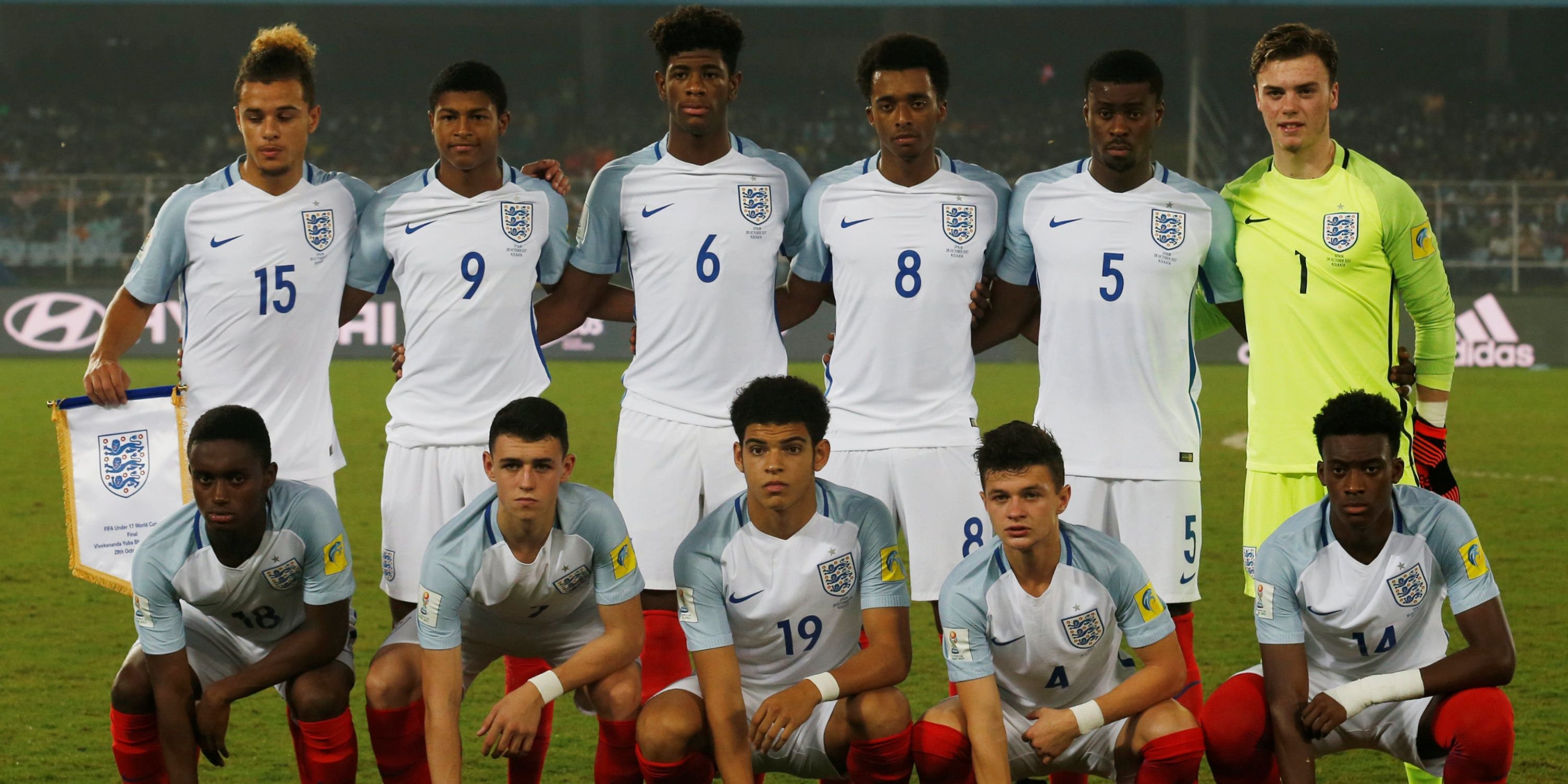 England's U17 World Cup winners in 2017