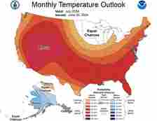 July temperature outlook