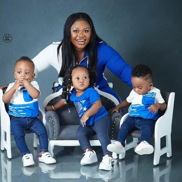 See more photos of Rev Obofour's triplets as they celebrate their birthday