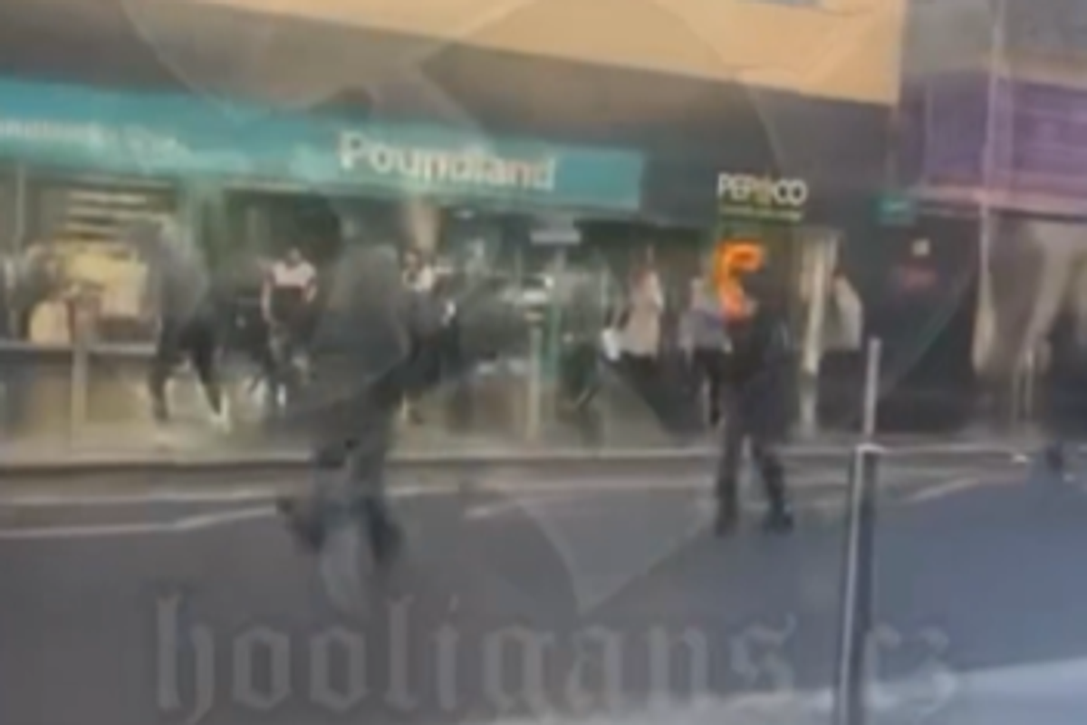 Violence erupted in the city centre