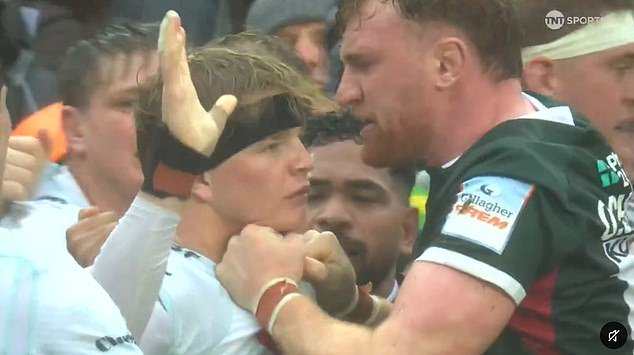 Henry Pollock found himself at the centre of a 30-man brawl in Northampton's clash with Leicester