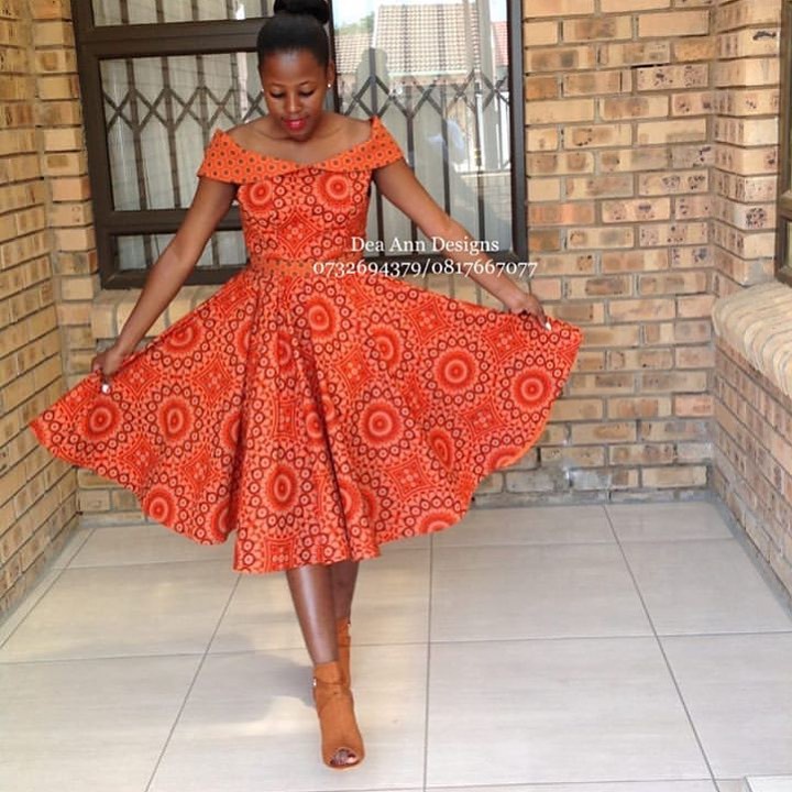 orange shweshwe dresses