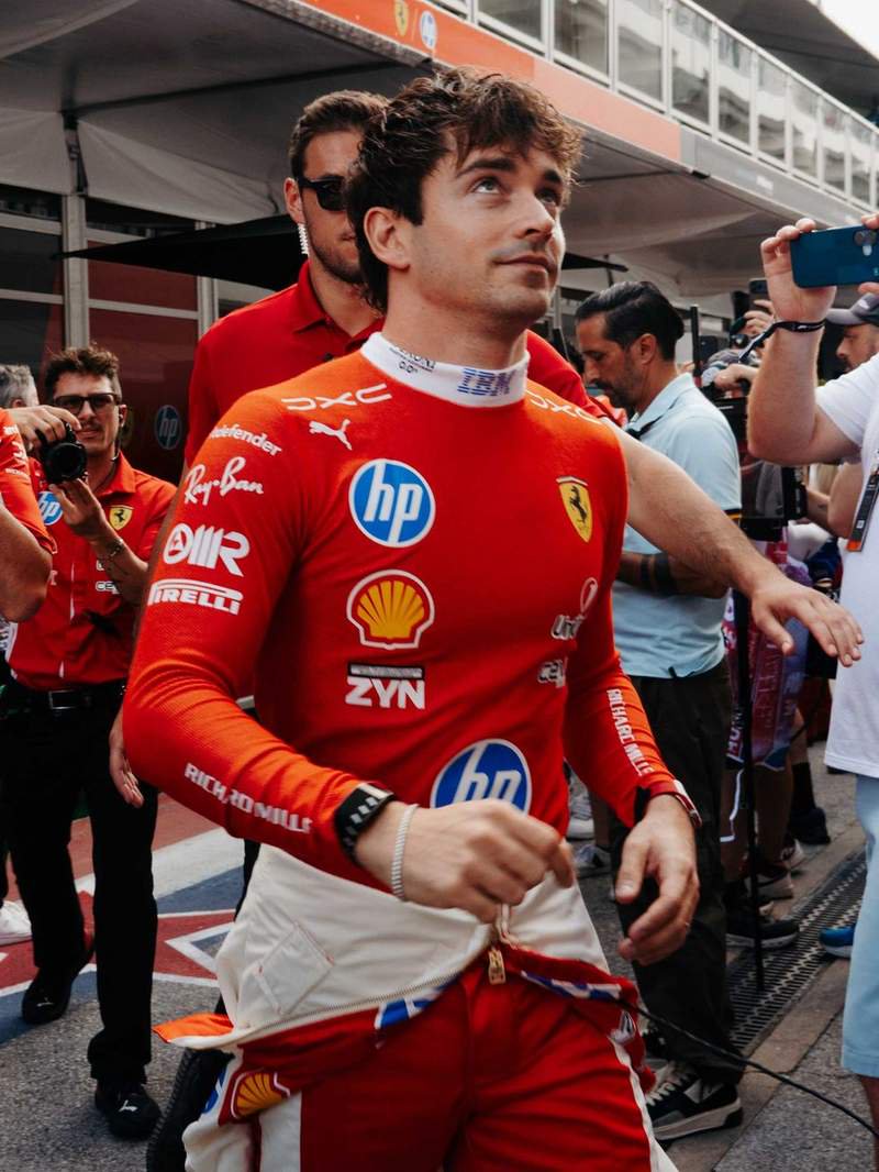 Ferrari driver Charles Leclerc secured P2 during the race on Sunday. | Photo by Amber Heckler