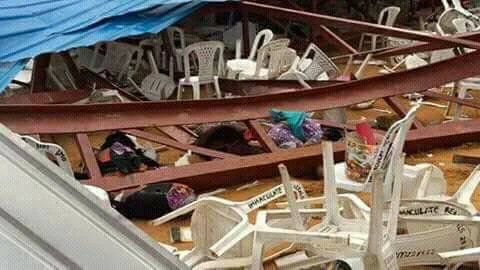 Photos: Agradaa Physically Attack and Destroy Rev. Obofour's APC Church on Sunday Dawn