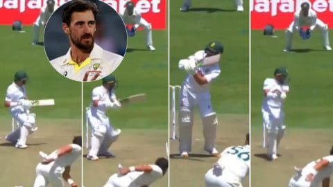 मार्क्स एकरमैन ने SA vs AUS तीसरे टेस्ट में मिचेल स्टार्क के एक ओवर की पहली चार गेंदों पर लगातार चार चौके लगाए