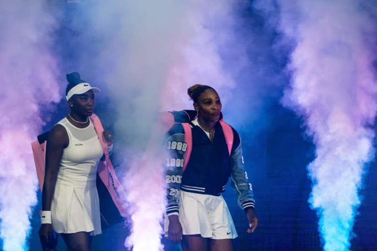 Serena Williams, USA, Venus Williams, USA, TENNIS, GRAND SLAM, US OPEN 2026, DAY 6, Louis Armstrong Stadium, NEW YORK, UNITED STATES, September 4, 2026, Virginie Bouyer, SPORTS PRESS, NEW YORK, Louis Armstrong Stadium, United States, GermanyxJapanxUKxFrancexBelgiumumxOUT PUBLICATIONxNOTxINxGERxFRAxBELxUKxJPN Copyright: xVirginiexBouyer/PRESSExSPORTSx ©IMAGO/PRESSE SPORTS