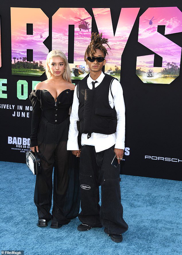 The songstress, 24, wowed in her low-cut corset, which had buttons along the center and long-sleeves