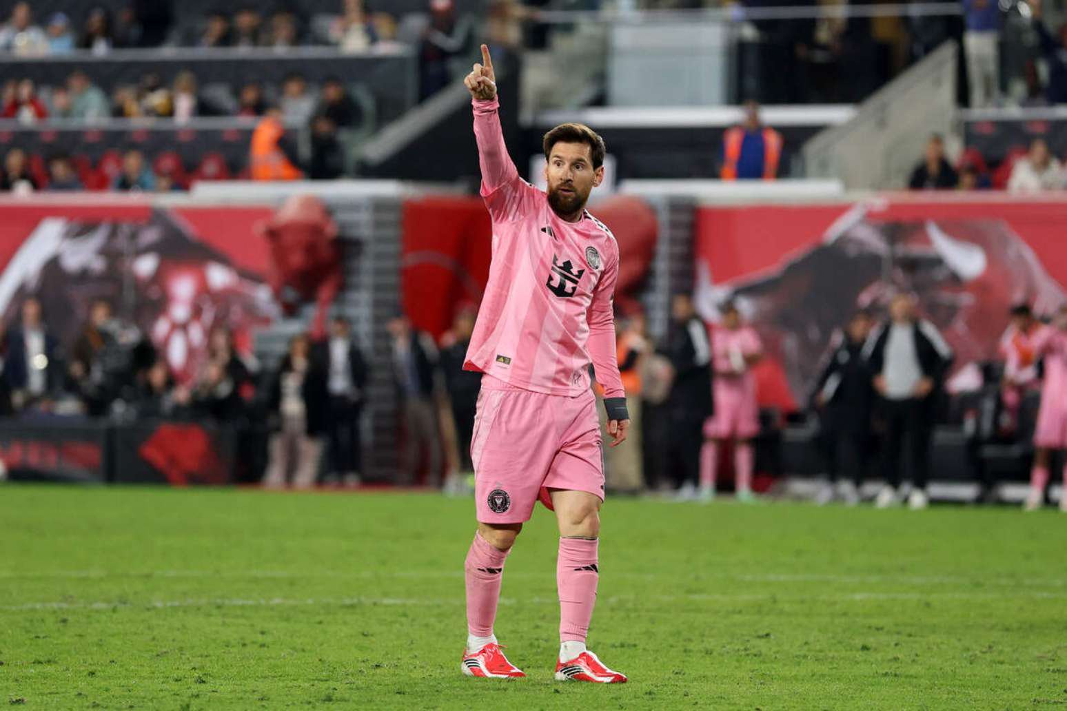 Messi na partida do Inter Miami contra o Red Bull New York –
