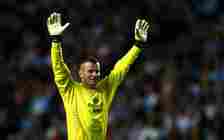 Shay Given of Newcastle celebrates the first Newcastle goal during the Carling Cup, Second Round match between Coventry City and Newcastle United a...