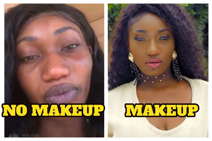 Pictures of Female celebrities with and without makeups (photos)