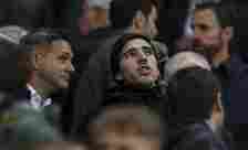 Newcastle United's Sandro Tonali watches on during the Premier League match between Newcastle United and Arsenal FC at St. James Park on November 4...