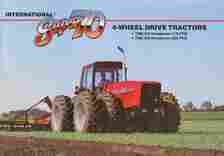 An advertisement for the International Harvester Super 70 4WD tractors.