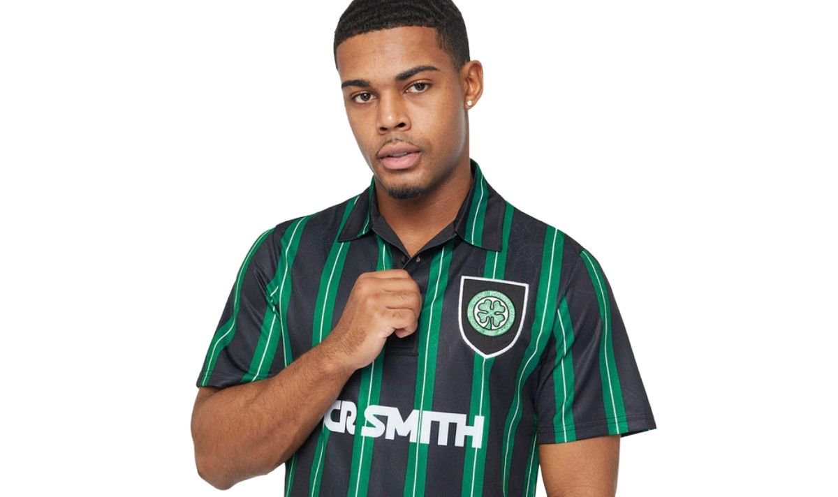 Man wearing Celtic's 1993/94 away shirt