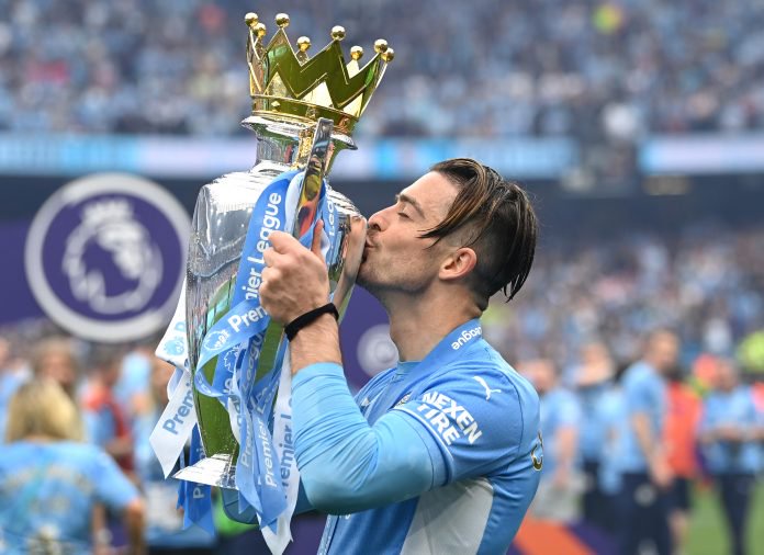 Jack Grealish of Manchester City after Premier League title