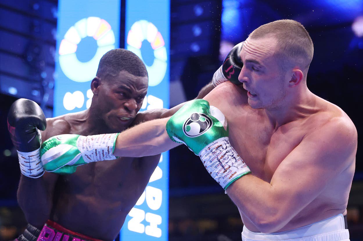 Joshua Buatsi (left) and Willy Hutchinson during their first fight in 2024