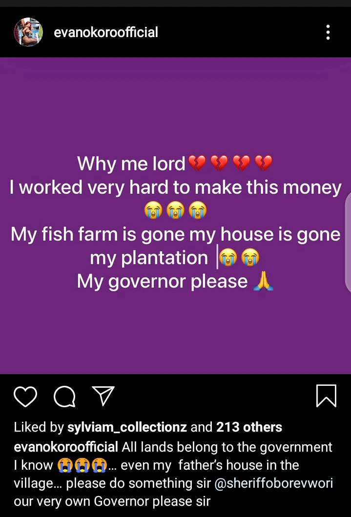 Worked Very Hard Make This Money, Fish Farm Gone, House Plantation. Governor, Please Evan Okoro