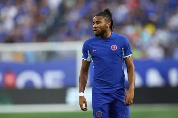 Christopher Nkunku of Chelsea looks on during a game.