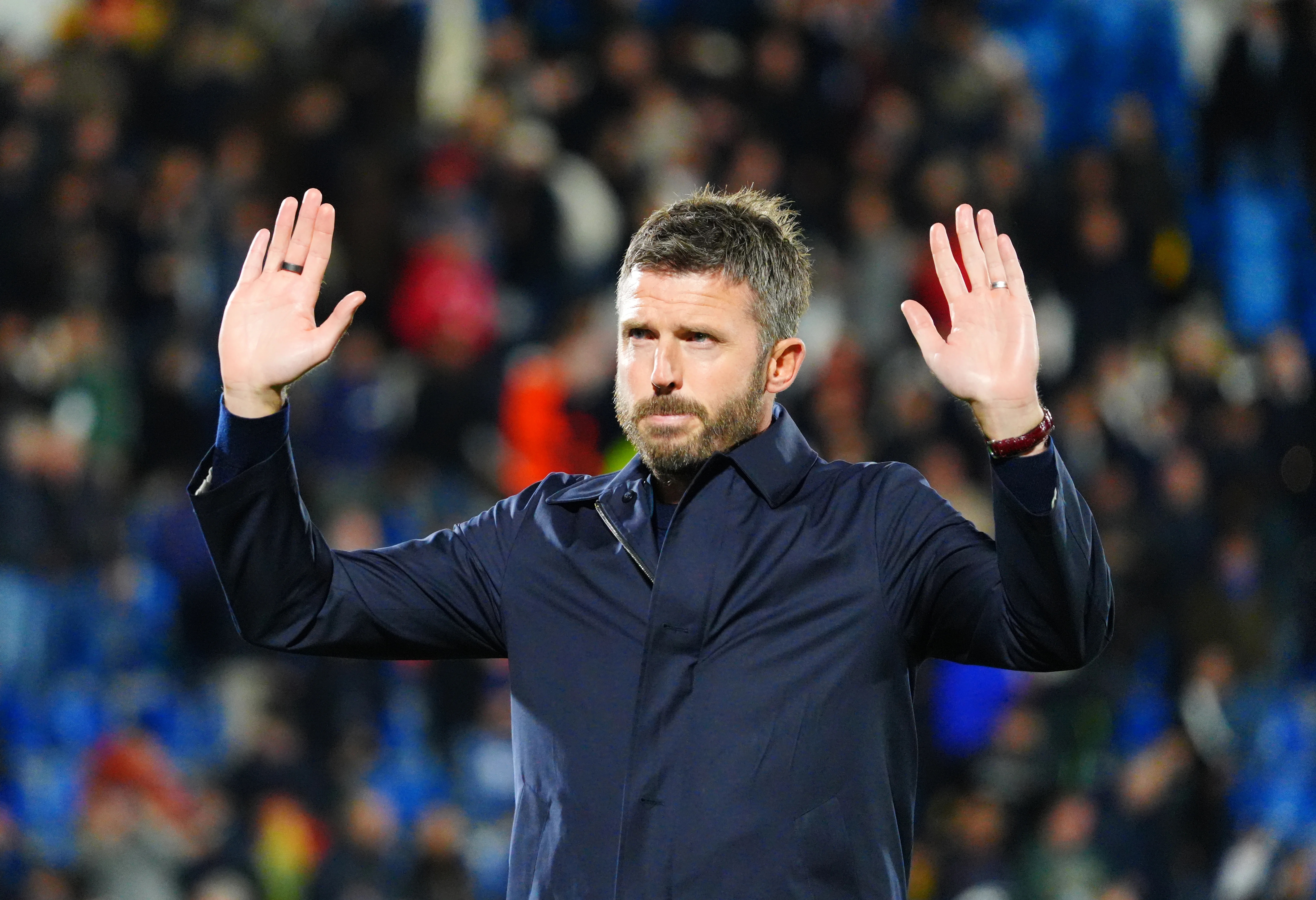 And held his hands up in apology to United fans at the end of the match
